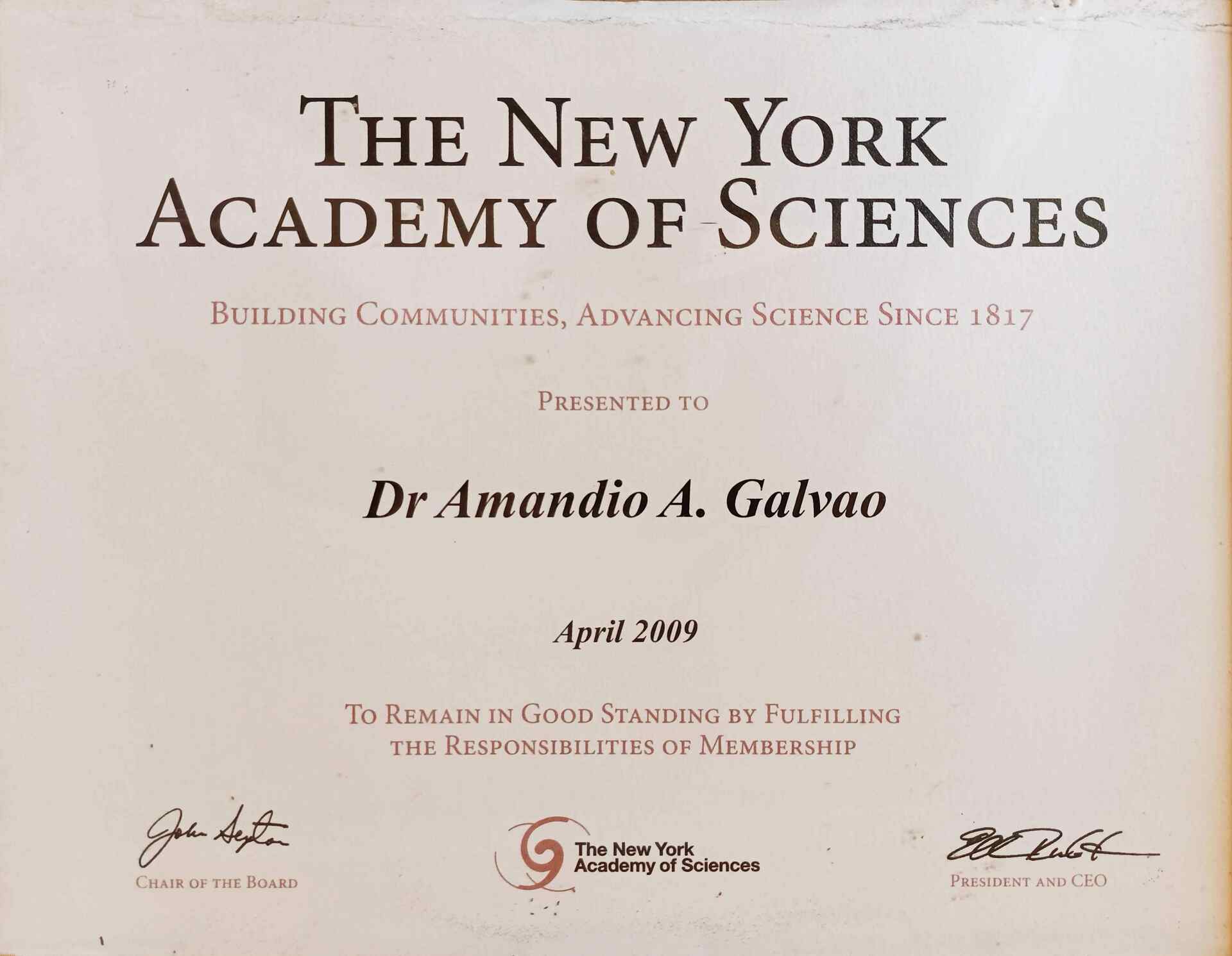The New York Academy of Sciences